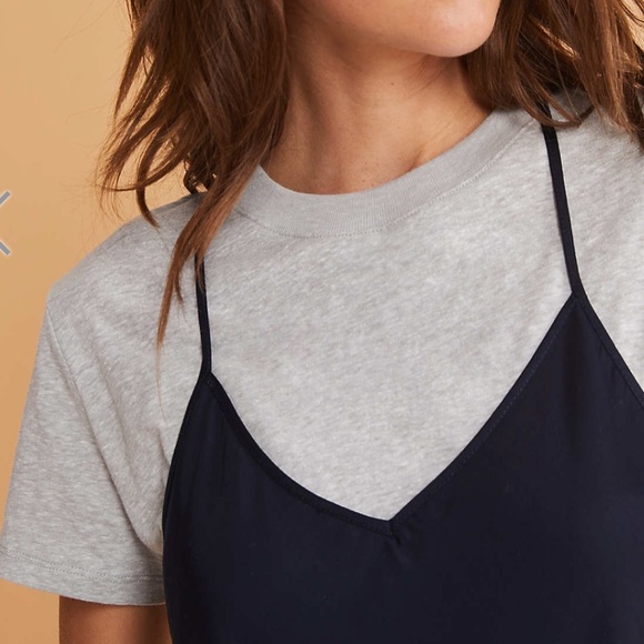 Lou & Grey Shimmer Twill Slip Dress NWT - Picture 7 of 7